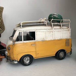 Metal vintage bus for decorating!